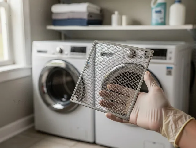Inglewood Dryer Vent Cleaning specialist performing detailed lint trap cleaning service in Inglewood