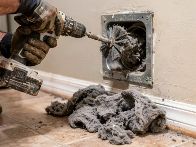 Certified Inglewood Dryer Vent Cleaning technician performing dryer vent cleaning in Inglewood