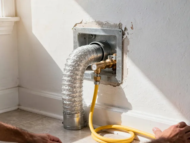 Inglewood Dryer Vent Cleaning certified technician performing specialized gas dryer vent cleaning in Inglewood
